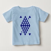 Blaue geometrische Dreiecke Baby T-shirt (Vorderseite)