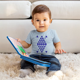 Blaue geometrische Dreiecke Baby T-shirt