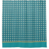 Blaue Geometrische  Duschvorhang (Vorderseite)