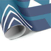 Blaue geometrische Formen Geschenkpapier (Rolleneckpunkt)