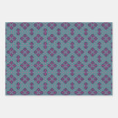 Blaue geometrische Formen Muster Geschenkpapier Set (Vorderseite 3)