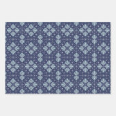 Blaue geometrische Formen Muster Geschenkpapier Set (Vorderseite)