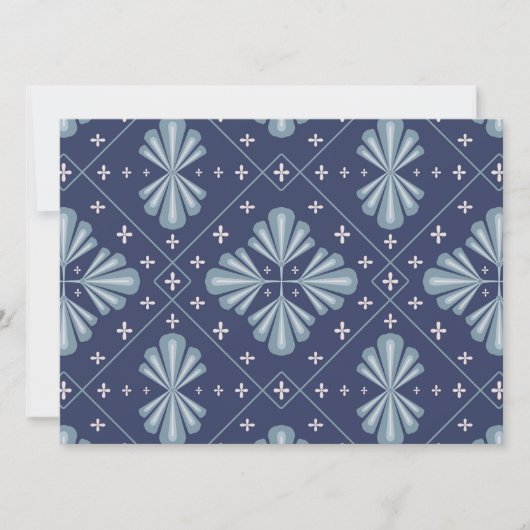 Blaue geometrische Formen Muster Karte (Vorderseite)