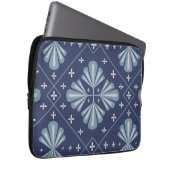 Blaue geometrische Formen Muster Laptopschutzhülle (Vorne Rechts)