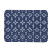 Blaue geometrische Formen Muster  Magnet (Horizontal)