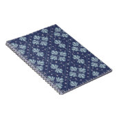 Blaue geometrische Formen Muster  Notizblock (Rechte Seite)