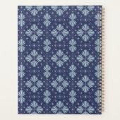 Blaue geometrische Formen Muster  Planer (Rückseite)