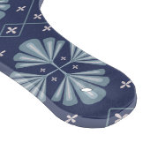 Blaue geometrische Formen Muster  Schneidebrett (Ecke)