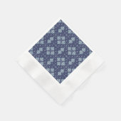 Blaue geometrische Formen Muster  Serviette (Ecke)