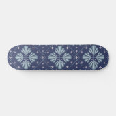Blaue geometrische Formen Muster  Skateboard (Horizontal)
