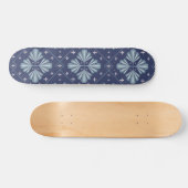 Blaue geometrische Formen Muster  Skateboard (Horizontal)