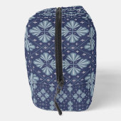 Blaue geometrische Formen Muster Waschbeutel (Rechts)