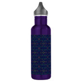 Blaue geometrische gelbe Ovale Wasserflasche Edelstahlflasche (Links)