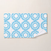 Blaue geometrische Kreise Kunstmuster Badhandtuch Set (Handtuch)