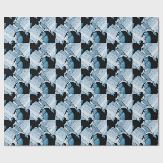 Blaue geometrische Kugel Geschenkpapier (Flach)