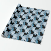 Blaue geometrische Kugel Geschenkpapier (Ungerollt)