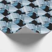 Blaue geometrische Kugel Geschenkpapier (Ecke)