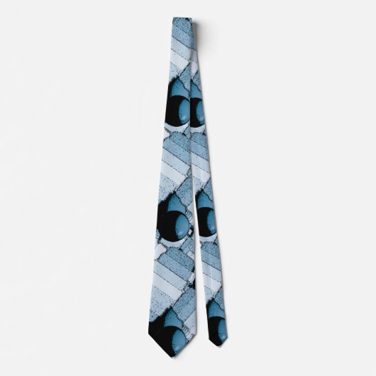 Blaue geometrische Kugel Krawatte (Vorderseite)