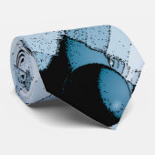 Blaue geometrische Kugel Krawatte (Gerollt)