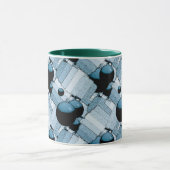 Blaue geometrische Kugel Tasse (Zentrum)