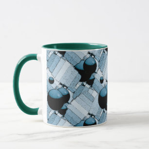 Blaue geometrische Kugel Tasse