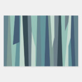 Blaue geometrische Meereswellen Geschenkpapier Set (Vorderseite 3)