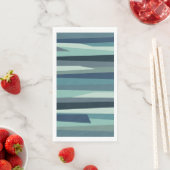 Blaue geometrische Meereswellen Serviette (Beispiel)