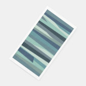 Blaue geometrische Meereswellen Serviette (Ecke)