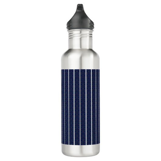 Blaue geometrische Rechtecke Wasserflasche Edelstahlflasche (Rechts)