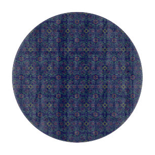 Blaue geometrische Shuffle Schneidebrett