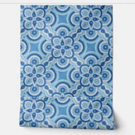 Blaue geometrische Tapete 2' x 4'