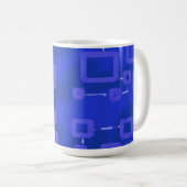 Blaue geometrische Tasse (VorderseiteRechts)