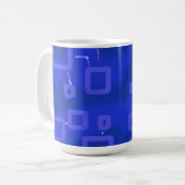 Blaue geometrische Tasse (Vorderseite Links)