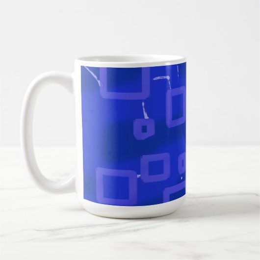 Blaue geometrische Tasse (Links)