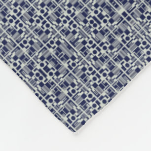 Blaue geometrische Tech-Decke Fleecedecke