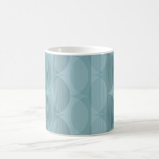 Blaue geometrische Wellen Kaffeetasse (Mittel)