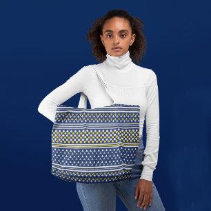 Blaue Geoobjekte Tasche