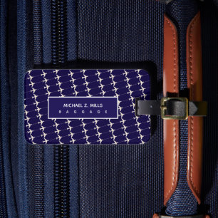 Blaue Gepäckmarke für Flugzeuge eines Piloten Gepäckanhänger