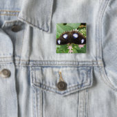 Blaue Gepunktete Schmetterlingstaste Button (Beispiel)