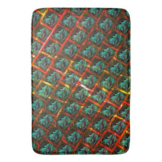 Blaue "gerahmte Augen", Quadrat, Kratzer oder rote Badematte (Vorderseite Vertikal)