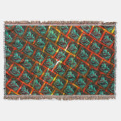 Blaue "gerahmte Augen", Quadrat, Kratzer oder rote Decke (Vorderseite)