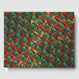 Blaue "gerahmte Augen", Quadrat, Kratzer oder rote Gästebuch