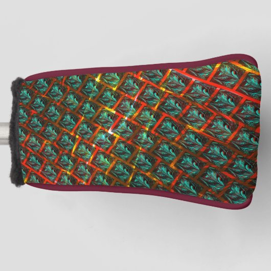 Blaue "gerahmte Augen", Quadrat, Kratzer oder rote Golf Headcover (Vorderseite)