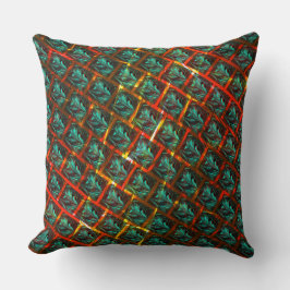 Blaue "gerahmte Augen", Quadrat, Kratzer oder rote Kissen