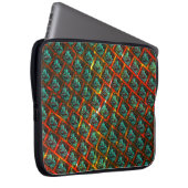 Blaue "gerahmte Augen", Quadrat, Kratzer oder rote Laptopschutzhülle (Vorne Rechts)