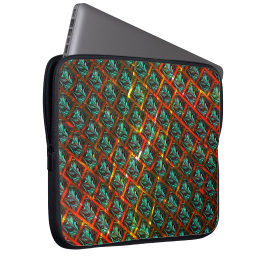 Blaue "gerahmte Augen", Quadrat, Kratzer oder rote Laptopschutzhülle (Vorne Rechts)