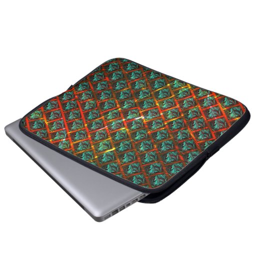 Blaue "gerahmte Augen", Quadrat, Kratzer oder rote Laptopschutzhülle (Vorne Knopf)