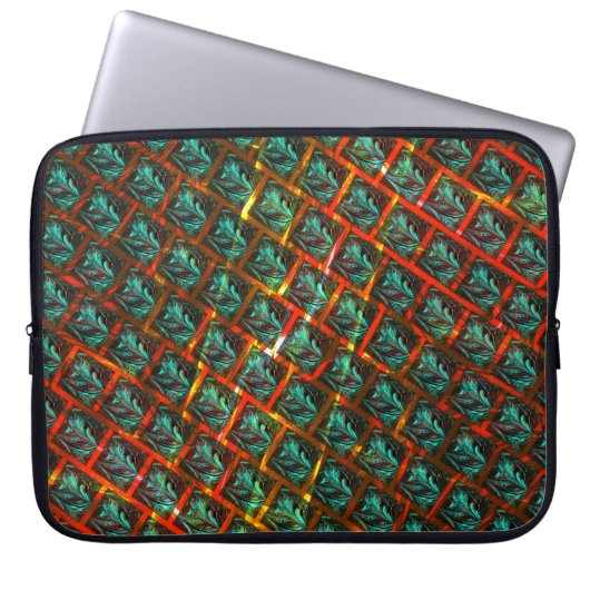 Blaue "gerahmte Augen", Quadrat, Kratzer oder rote Laptopschutzhülle (Vorderseite)