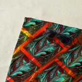 Blaue "gerahmte Augen", Quadrat, Kratzer oder rote Strandtuch (Beispiel)