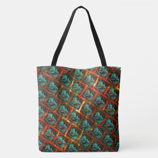 Blaue "gerahmte Augen", Quadrat, Kratzer oder rote Tasche (Rückseite)